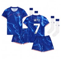 Echipament fotbal Chelsea Pedro Neto #7 Tricou Acasa 2024-25 pentru copii maneca scurta (+ Pantaloni scurti)